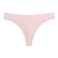 Vrouwen sexy roze geribbelde naadloze string lage taille geschulpte rand ademend slipje - M / Bottoms / Roze