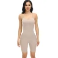 Dames naadloze nude shapewear bodysuit, dunne elastische buikwandcorrectie corrigerend. - S / Top en Broek / Abrikoos