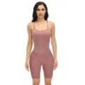 Vrouwen naadloze corrigerende body roze buikcontrole dunne elastische liftende jumpsuit - S / Top en Broek / Oudroze