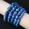 Natürliches Kyanit Perlenarmband Kleinblau Kristall Schmuck Hauptprodukt Ansicht - Klasse 6A Alte Mine Katzenauge Kyanit / Ca. 7-8 mm