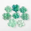 Natural Green Aventurine Crystal Four-Leaf Clover Carved Stones for DIY Craft Jewelry Making - Green Fluorite Clover / 3-4cm