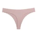 Roze geribbelde dames string naadloos lage taille geschulpte rand sexy ondergoed basic - M / Bottoms / Oudroze