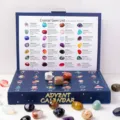 Kerst kristal adventskalender 24 vakjes blind box natuurlijke helende stenen cadeau set - Kerst Blind Box Ruwe Steen + Trommelsteen Stijl