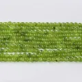 Perles rondes en cristal vert naturel en vrac pour fabrication de bijoux DIY, brin 4mm - Péridot Foncé / Perle Ronde 4mm