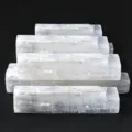Detailed view of natural Moroccan selenite rough crystal stone with raw white texture. - 50kg