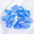 Blaue Kristall Rohsteine Heilungs Mineralien Exemplar Dekor Aromatherapie Steine Set - Galvanisiertes Dunkelblau / 1 Stück
