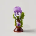Natural crystal wood base ornament forest style rough stone magic wand desktop decoration - Amethyst + Raw Wood Base