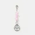 Ariete quarzo rosa naturale cristalli trucioli portachiavi pendente zodiaco variante. - Ariete - Quarzo Rosa / Circa 7.5cm