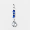 Bellissimo portachiavi in pietra lapis lazuli Bilancia con ciondolo metallo zodiacale. - Bilancia - lapislazzuli