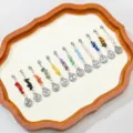 Portachiavi ciondolo borsa 12 segni zodiacali in frammenti di cristallo naturale - Set 12 Costellazioni