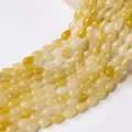 Natürliche gelbe Achat Tropfen Edelstein Perlen halbfertige Stränge für DIY Juwelendesign. - Wassertropfen Perle / 12x8mm (27er Pack) / Alter Gelber Jadeit