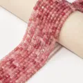 Natürliche rosa facettierte Perlen Stränge für DIY Handgemachte Schmuckherstellung Armband. - Erdbeerquarz / 4.5mm
