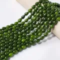 Naturgrüne Achat Kürbis Form Perlen halbfest DIY Schmuckherstellung Halskette Zubehör - Wassertropfen Perle / 9x12.7mm (30er Pack) / Grüner Chalcedon