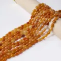 Natürliche Achat Tropfenperlen orange Edelstein Halbfabrikat DIY Schmuck Halskette - Wassertropfen Perle / 13.5x8.5mm (32er Pack) / Roter Aventurin