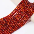 Natürliche rote Achat Rondell Perlen halbfertig DIY Abstandshalber Schmuckherstellung Zubehör - Abakusperlen / 6mm (93er Pack) / Roter Achat