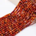 Natürliche Achat Abakus Perlen Stränge rote Edelsteine Schmuck DIY Zubehör Basteln - Abakusperlen / 8.5mm (ca. 63 Stück) / Roter Achat