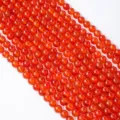 Natürliche rote Karneol runden lose Perlen für DIY Armband Schmuckherstellung Stk. - Natürlicher Roter Achat / 8mm (Ca. 40 Stück)