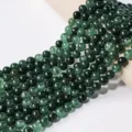 Naturstein grüne runde Perlen DIY Kristall Halskette Armband Schmuckherstellung Zubehör - Grüne Achat-Rundperle / 10mm