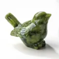 Jade bird figurine green stone animal carving desktop tea pet ornament statue decor - Xiu Jade Bird / Approx 6x4.5cm
