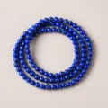 Natural lapis lazuli multi-wrap beaded bracelet elegant gemstone jewelry for women - 7A High-Quality Lapis Lazuli Triple-Wrap Bracelet (4-4.8mm)