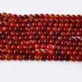 Natürliche rote Achat runde lose Perlen für DIY Kristall Halsketten Armbänder Zubehör. - Rote Achat-Strang / 10mm