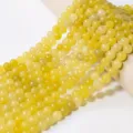 Natürliche gelbe Stein runde Perlen Halbfertige Achatlose Perlen für DIY Schmuckgestaltung. - Gelbe Chalcedon-Rundperle / 10mm