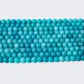 Natural stone round turquoise agate loose beads for DIY crystal necklace bracelet jewelry making. - Howlite / 10mm