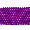 Natural purple agate round loose beads for DIY handmade crystal bracelets and necklaces. - Golden Jade / 10mm