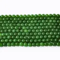 Natural green agate round beads semi-finished loose beads for DIY jewelry making bracelet. - Olive Green Agate / 10mm