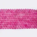 Natural pink gemstone round loose beads for DIY jewelry making crystal bracelet. - Peach Chalcedony Round Bead (Strand) / 10mm