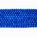 Natural blue agate round beads strand gemstone DIY crystal bracelet necklace spacer beads - Light Blue Agate (Strand) / 10mm