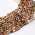 Natural agate stone loose beads for DIY jewelry making, colorful round crystal spacer beads. - Dark Flowering Chalcedony (Strand) / 10mm