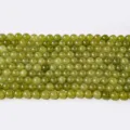 Natural green stone round loose beads for DIY crystal bracelet and necklace jewelry making - Clear Water Hetian Jade / 10mm