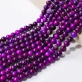 Purple natural stone gemstone loose beads for DIY jewelry making bracelet necklace crafting variant - Sugilite Round Bead / 10mm