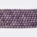 Purple natural stone round beads, semi-finished agate loose beads for DIY jewelry. - Smoky Purple Agate Round Bead / 10mm