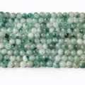 Natural green jade agate round beads semi-finished jewelry DIY bracelet necklace 8mm - Green Angel / 10mm