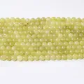 Natural stone round loose beads for DIY jewelry making, gemstone spacer beads for bracelets. - Imitation Hetian Jade Round Bead / 8mm