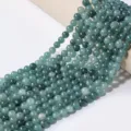 Green natural stone round beads semi-finished DIY bracelet necklace jewelry items - Blue Scarlet Round Bead / 8mm