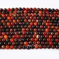 Natural Red Agate Stone Round Beads Loose DIY Bracelet Necklace Jewelry Making Craft - Dream Agate / 8mm