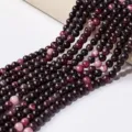 Natural gemstone round beads loose strands for DIY bracelet necklace jewelry making supplies - Optimized Garnet Round Bead / 8mm