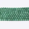 Green Natural Stone Round Loose Beads DIY Bracelet Necklace Semi-Finished Jewelry Making - Sky Green Chalcedony Round Bead / 8mm