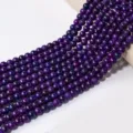 Natural stone purple round beads semi-finished agate loose beads for DIY jewelry making. - Optimized Sugilite Color / 8mm