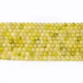 Natural stone round beads semi-finished agate loose beads for DIY jewelry making. - Green Grape Chalcedony / 8mm