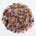 Bunte naturkristall splitter trommelsteine für chakra heilung meditation dekoration handwerk. - Bunte Sieben-Farben-Steine 5-7mm / 1kg Packung