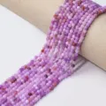 Perles rondes en cristal violet naturel perles en vrac pour fabrication de bijoux 4mm - Agate Gris Fumé Violet / Perle Ronde 3.8-4mm