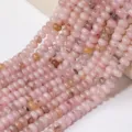 Natürliche rosa Achat Abakus Perlen Halbzeuge DIY Schmuck Halskette Armband 1Stk - Abakusperlen / 6mm (ca. 67 Stück) / Rosa Chalzedon