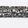 Perles rondes en agate naturelle noir blanc 4mm bricolage bijoux bracelet collier accessoires - Pierre Zèbre / Perle Ronde 4.5-5mm
