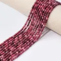 Perles rondes en cristal naturel semi-finies en vrac pour la fabrication de bijoux DIY - Quartz Fraise / Perle Ronde 4mm