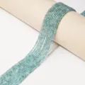 Natural faceted square crystal loose beads semi-finished jewelry DIY bracelet making - Mozambique Stone / 2.5mm