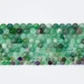 Grüne Fluorit Perlen rund lose Edelstein Stränge für DIY Armband Schmuck Zubehörteile. - Natürlicher grüner Fluorit / 5mm (Ca. 95 Stk.)